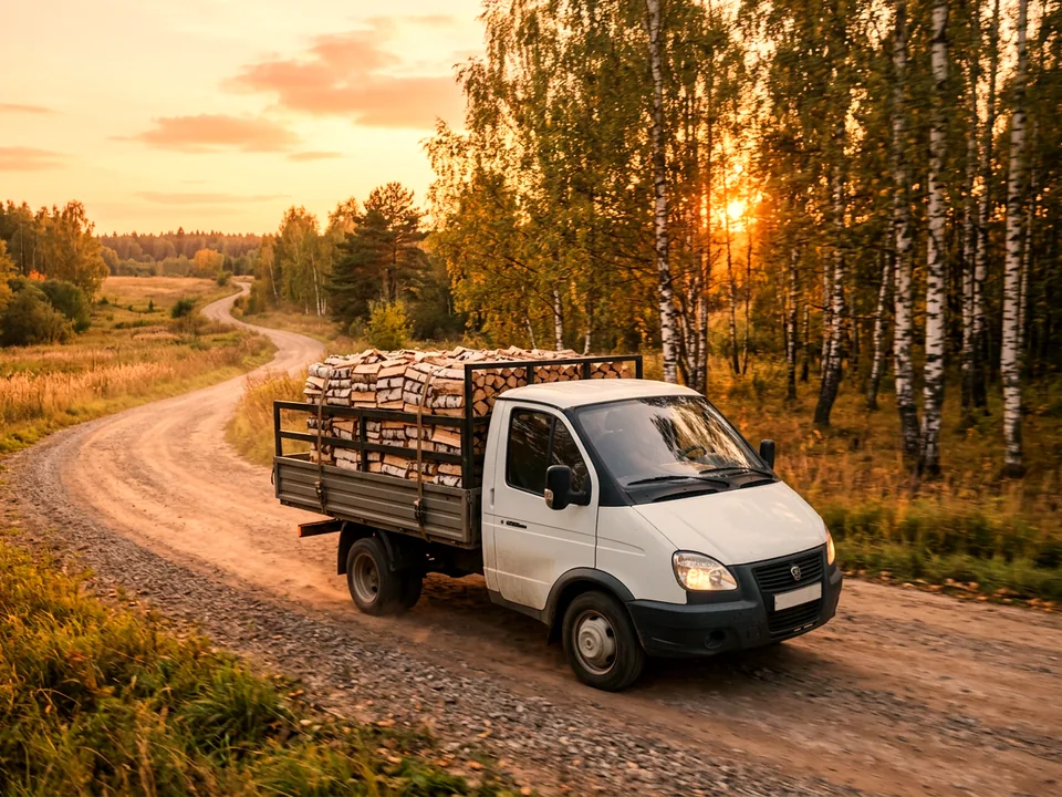 Доставка дров в Троицком — газель представительства Троицкое